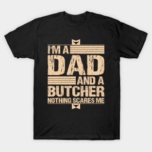 Butcher Butchery Dad Fathers Day Gift Funny Retro Vintage T-Shirt